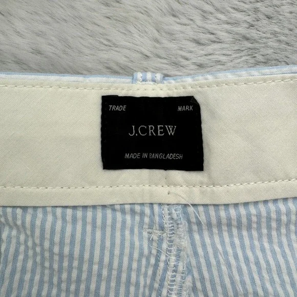 J Crew. Seersucker Shorts Mens 38 Blue Striped Casual Summer Lightweight NWT - Picture 2 of 10